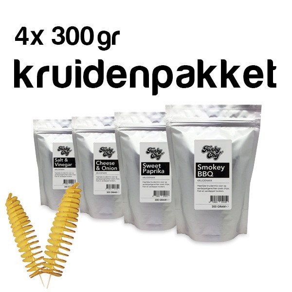 4x 300gr.Aardappel tornado kruidenpakket 4x 300gr.Aardappel tornado kruidenpakket