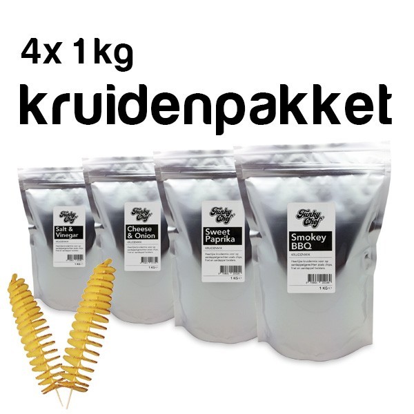 4x 1Kg. Aardappel twister kruidenpakket 4x 1Kg. Aardappel twister kruidenpakket