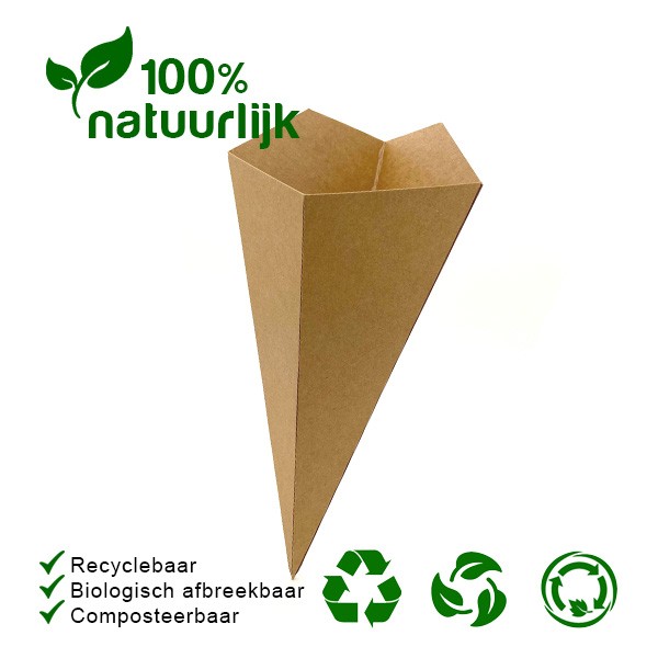 BIO Bubblewafel Puntzakken 50st. BIO Bubblewafel Puntzakken 50st.