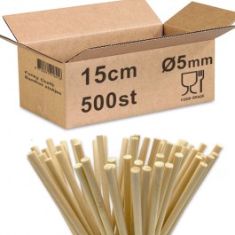 Bamboe stokjes 15cm Ø5mm...